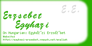 erzsebet egyhazi business card